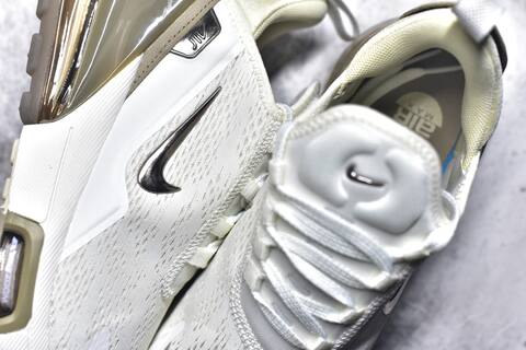 Nike Air Max 270 Premium IO9883-101 Off White Metallic Silver Light Beige Running Shoe (BS-59811)