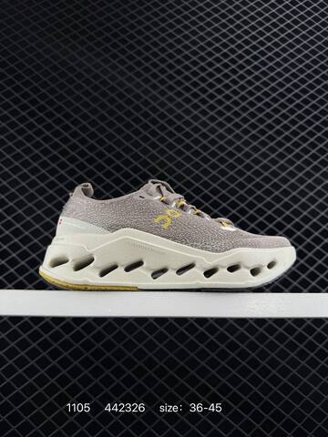 On Cloudsurfer Cloudtec Phase Taupe Ivory Yellow And Blue Ivory EU 36-45 Running Shoe Running Sneakers - Unisex (BS-85472)