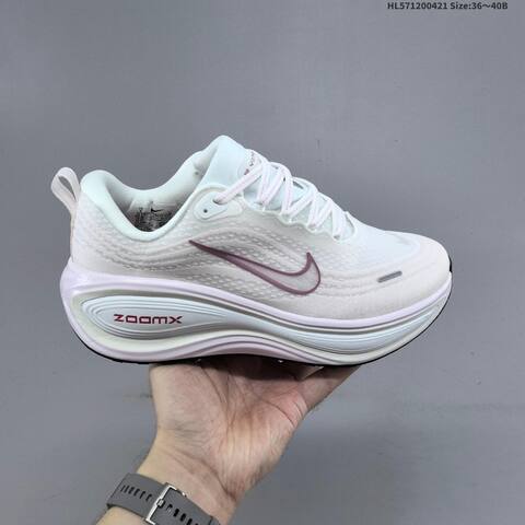 Nike Vomero Plus ReactX Air Zoom White Light Pink Purple EU 36-40 Running Shoe - Unisex (BS-60602)