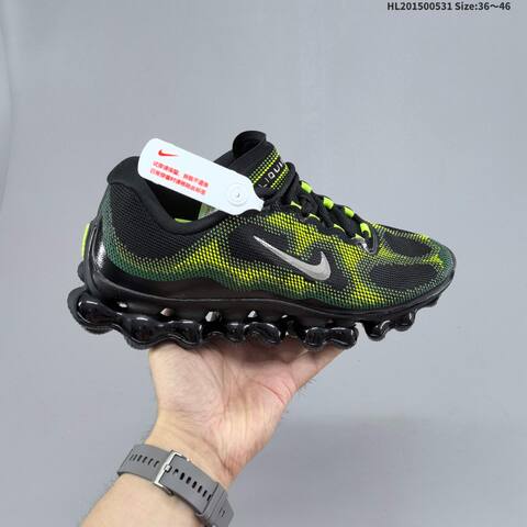 Nike Air Liquid Max Black Volt Green Silver EU 36-46 Running Shoe - Unisex (BS-60051)