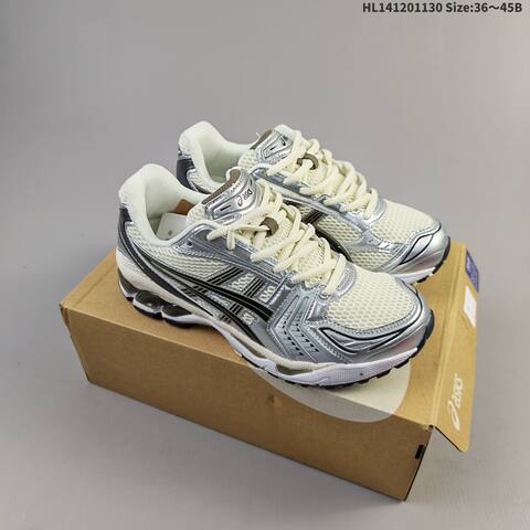 Asics Gel-Kayano 14 Cream Silver Black EU 36-45 Running Shoe Running Sneakers - Unisex (BS-69203)