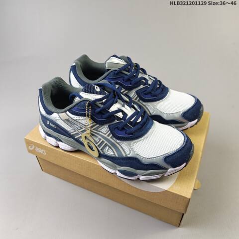 ASICS GEL-NYC White Navy Silver Grey EU 36-46 Running Shoe Running Sneakers - Unisex (BS-69210)