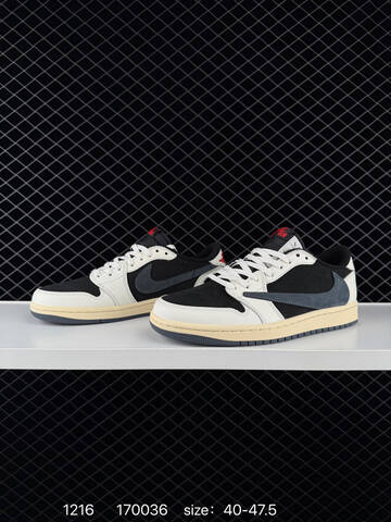 Jordan Travis Scott x Air Jordan 1 Low Medium Olive Sail Black Dark Grey Cream Red EU 40-47 5 Sneaker - Men's (BS-80052)