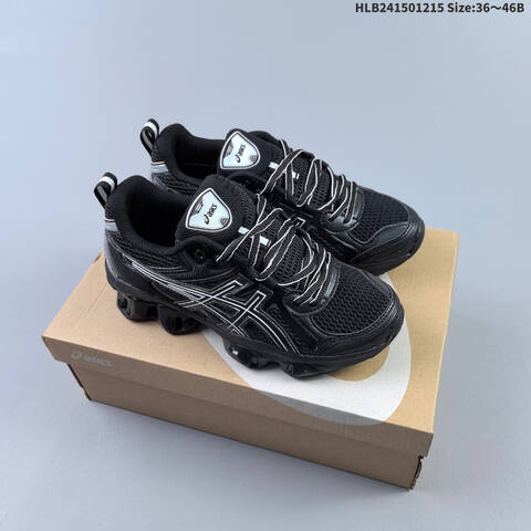 ASICS GEL-Quantum Kinetic Black Grey Blue Gold EU 36-46 Running Shoe Running Sneakers - Unisex (BS-69148)
