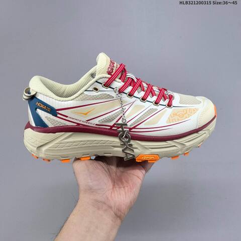 HOKA ONE ONE Mafate Speed 2 Cream Red Blue Orange EU 36-45 Trail Shoe Trail Running Sneakers - Unisex (BS-69380)
