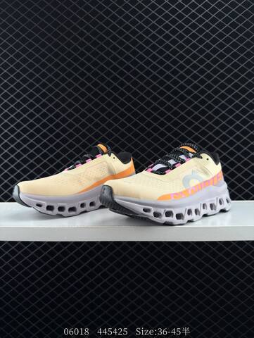 On Running Cloudmonster Cream Orange Grey Pink Black EU 36-45 Running Shoe Running Sneakers - Unisex (BS-85553)