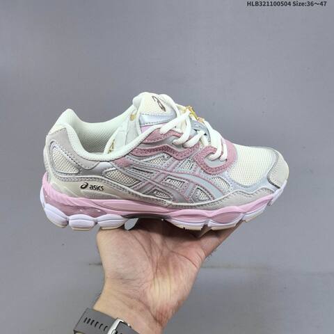 ASICS GEL NYC Cream Silver Pink EU 36-47 Running Shoe Running Sneakers - Unisex (BS-68865)