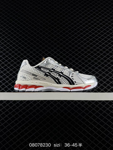 ASICS Gel Kayano 12 1 Cream Silver Black Red White EU 36 45 Running Shoe EU 36-45 Running Sneakers - Unisex (BS-81632)