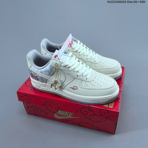 Nike Air Force 1 07 Low Off White Silver Red EU 36-45 Sneaker - Unisex (BS-61577)