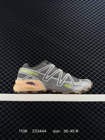 Salomon XT-6 Grey Beige Neon Yellow EU 36-45 Trail Shoe Trail Running Sneakers - Unisex (BS-85928)
