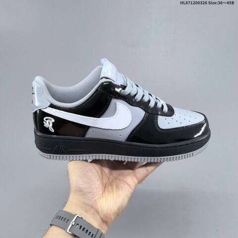 Nike Air Force 1 Low Black Grey White Burgundy Gold EU 36-45 Sneaker - Unisex (BS-61134)