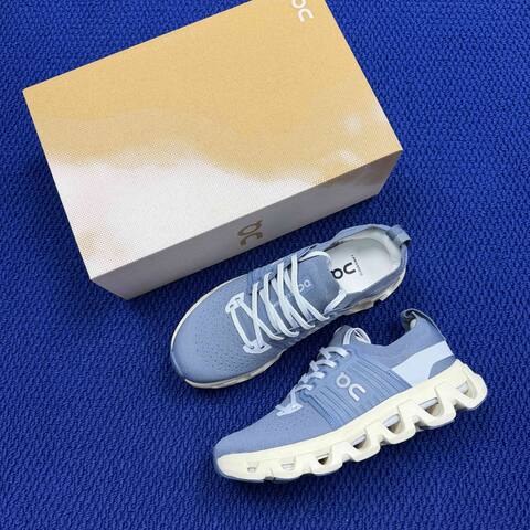 On Cloudswift 4 Blue White Cream Running Shoe Running Sneakers (BS-86749)