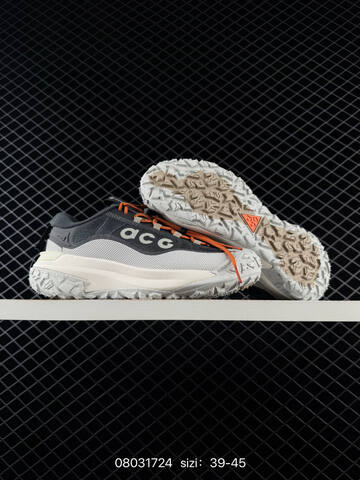 Nike ACG Mountain Fly 2 Low HF6245 001 Dark Grey Light Grey Orange Off White 39-45 Trail - Unisex (BS-69972)
