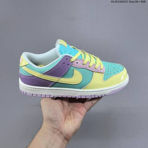 Nike SB Dunk Low Teal Yellow Purple Pink White EU 36-46 Skate Shoe - Unisex (BS-61089)