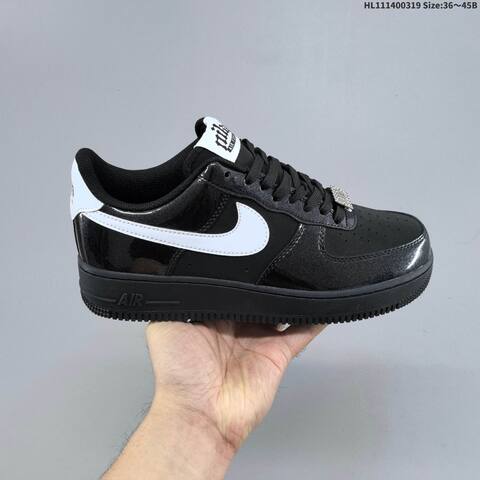 Nike Air Force 1 07 Black White Silver EU 36-45 Sneaker - Unisex (BS-61238)