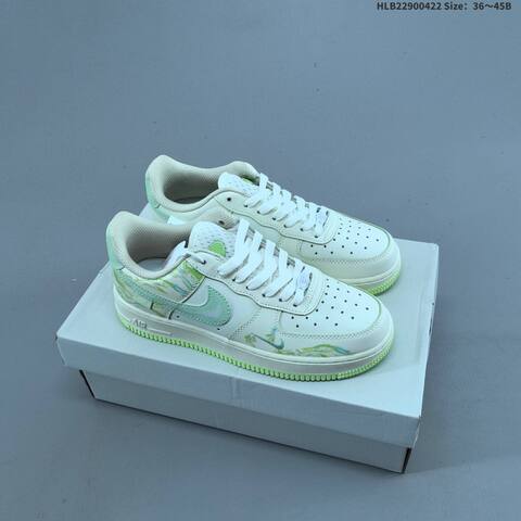 Nike Air Force 1 07 LV8 Off White Light Green EU 36-45 Sneaker - Unisex (BS-60584)