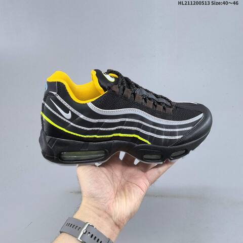 Nike Air Max 95 Black Yellow Silver Neon Green EU 40-46 Running Shoe - Men's (BS-60355)