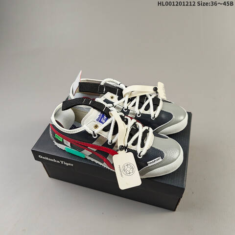 Onitsuka Tiger MEXICO 66 Black Red Silver White EU 36-45 Sneaker Casual Sneakers - Unisex (BS-69165)