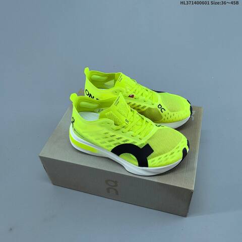 On Cloudboom Strike Neon Yellow Black White EU 36-45 Running Shoe Running Sneakers - Unisex (BS-69504)