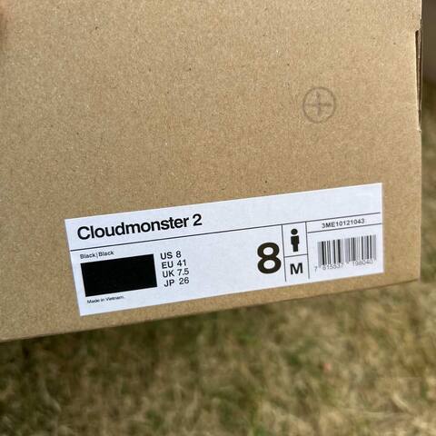 On Cloudmonster 2 3ME10121043 Black Dark Grey US 8 EU 41 UK 7 5 JP 26 Running Shoe Running Sneakers - Men's (BS-86982)