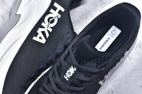 HOKA Rincon 4 Black White Grey Running Shoe Running Sneakers (BS-59407)