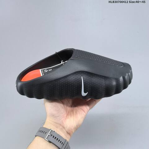 Nike 001 HQ4307 Black White Grey Orange EU 40-45 Slides - Men's (BS-60804)