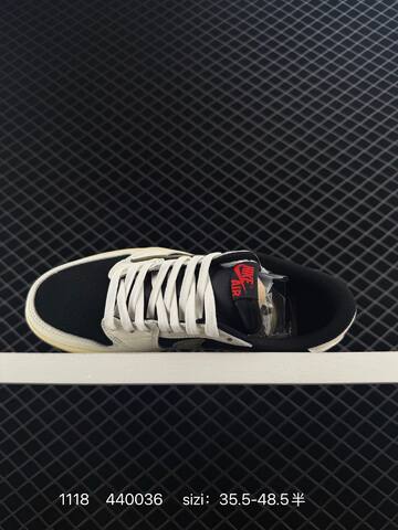 Jordan Air Jordan 1 Low Travis Scott Fragment DM7866-140 Black White Olive Cream Red EU 35 5-48 5 Sneaker - Unisex (BS-80244)