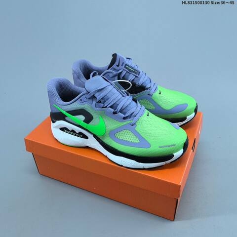 Nike Structure Plus ReactX Air Zoom Green Purple Black White EU 36-45 Running Shoe - Unisex (BS-61646)