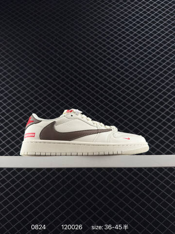 Jordan Air Jordan 1 Low Travis Scott Reverse Mocha Supreme Champion Custom Off White Brown Red Beige Blue EU 36-45 Sneaker - Unisex (BS-80846)