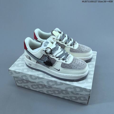 Nike Air Force 1 07 LV8 DM6688 Off White Grey Red Blue Beige Gum EU 36-45 Sneaker - Unisex (BS-61728)