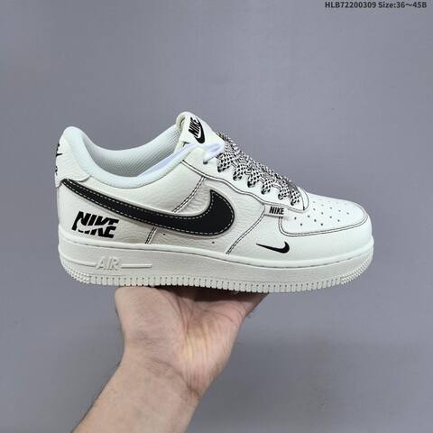 Nike Air Force 1 07 LV8 CS5288-090 Off White Black EU 36-45 Sneaker - Unisex (BS-61400)