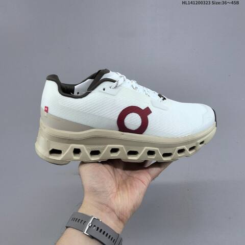 On Cloudmonster Void Year Of The Horse White Cream Burgundy Dark Brown EU 36-45 Running Shoe Running Sneakers - Unisex (BS-69663)