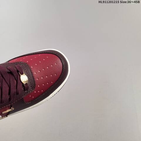Nike Air Force 1 07 Burgundy Red White Gold EU 36-45 Sneaker - Unisex (BS-62666)