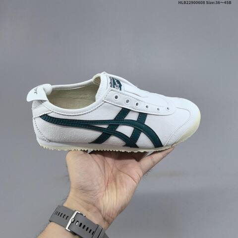 Onitsuka Tiger Mexico 66 Slip On White Dark Green Cream EU 36-45 Sneaker Casual Sneakers - Unisex (BS-68764)