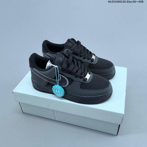 Nike Air Force 1 07 Low Black Dark Grey EU 36-45 Sneaker - Unisex (BS-61733)