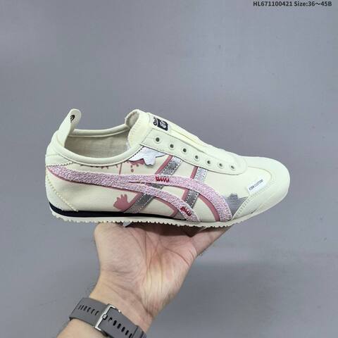 Onitsuka Tiger Mexico 66 Paraty Slip On Cream Pink Silver Navy EU 36-45 Sneaker Casual Sneakers - Unisex (BS-68883)