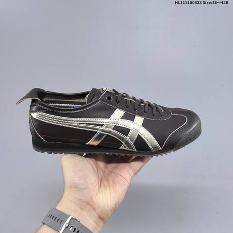 Onitsuka Tiger Mexico 66 SD Black Metallic Silver Dark Brown EU 36-45 Sneaker Casual Sneakers - Unisex (BS-68979)