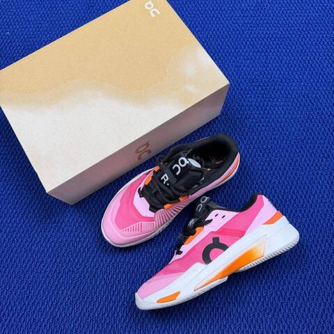 On Running The Roger Pro 7 MF30103606 Pink Orange Black White Tennis Shoe Casual Sneakers (BS-86755)