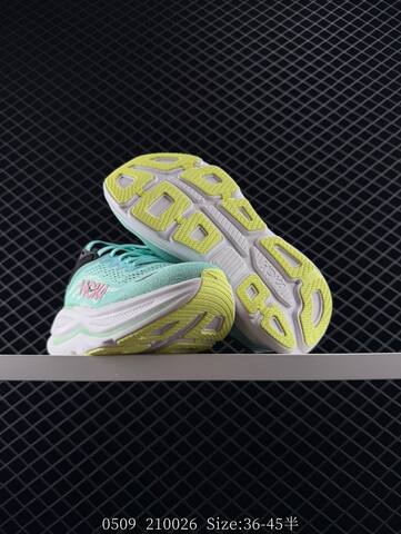 HOKA ONE ONE Bondi 9 Mint Green White Yellow Pink EU 36-45 Running Shoe Running Sneakers - Unisex (BS-86666)