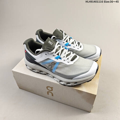 On Cloudvista 2 Grey White Dark Grey Blue EU 36-45 Trail Shoe Trail Running Sneakers - Unisex (BS-69811)