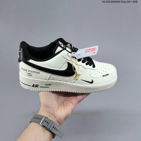 Nike Air Force 1 07 LV8 White Black Blue EU 36-45 Sneaker - Unisex (BS-59942)