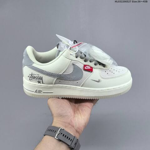 Nike Air Force 1 07 Light Beige Gray Red White EU 36-45 Skate Shoe - Unisex (BS-60090)