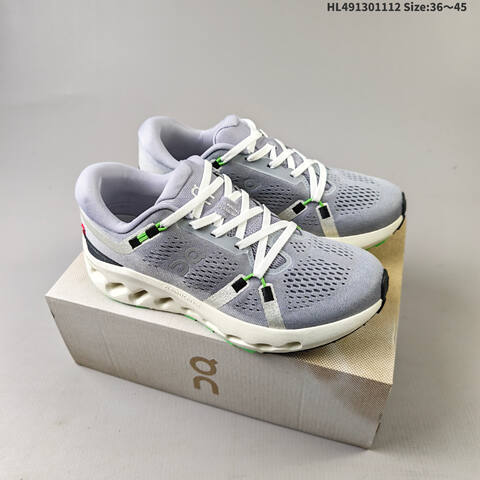 On Cloudsurfer 2 Grey White Neon Green EU 36-45 Running Shoe Running Sneakers - Unisex (BS-69823)