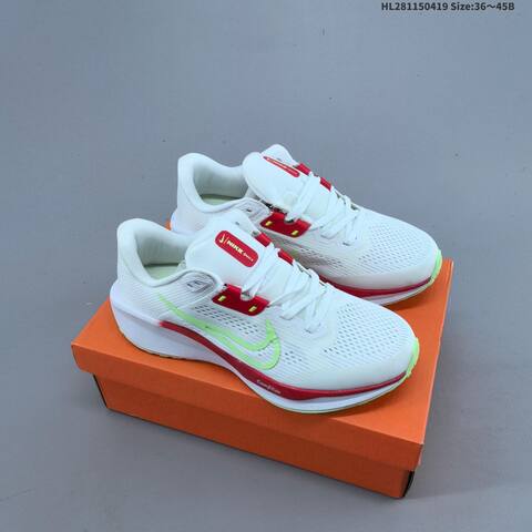 Nike Quest 6 White Red Neon Green Black EU 36-45 Running Shoe - Unisex (BS-60647)