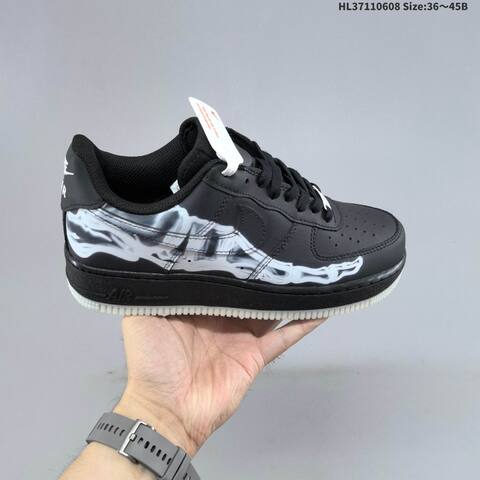 Nike Air Force 1 07 Skeleton Black Purple White EU 36-45 Sneaker - Unisex (BS-59950)
