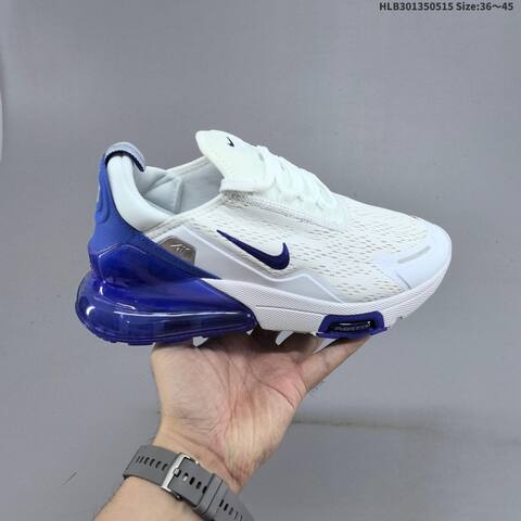 Nike Air Max 270 Premium White Blue Pink EU 36 45 Running Shoe EU 36-45 - Unisex (BS-60314)