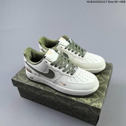 Nike Air Force 1 07 LV8 White Olive Green EU 36-45 Sneaker - Unisex (BS-62624)