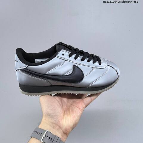 Nike Classic Cortez Metallic Silver Black Grey EU 36-45 Sneaker - Unisex (BS-60884)
