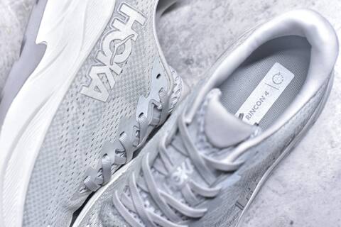 HOKA Rincon 4 Light Grey White Running Shoe Running Sneakers (BS-59408)
