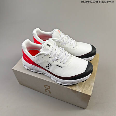 On Cloudvista 2 Waterproof White Red Black EU 36-45 Trail Shoe Trail Running Sneakers - Unisex (BS-69751)